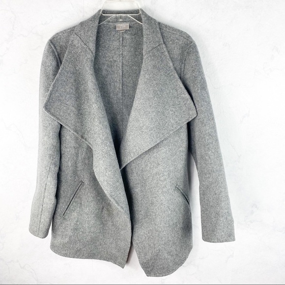 [J. Jill] Classic Gray Wool Wrap Jacket